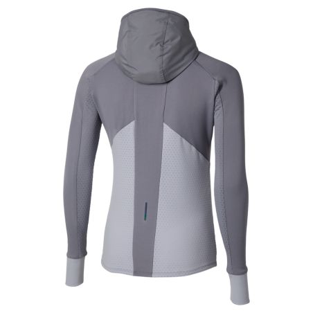 MIZUNO ACTIVE WARMALITE HYBRID FULL ZIP HOODED LONG SLEEVE TOP WOMEN