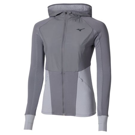 MIZUNO ACTIVE WARMALITE HYBRID FULL ZIP HOODED LONG SLEEVE TOP WOMEN