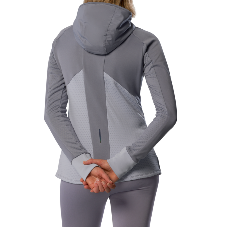 MIZUNO ACTIVE WARMALITE HYBRID FULL ZIP HOODED LONG SLEEVE TOP WOMEN