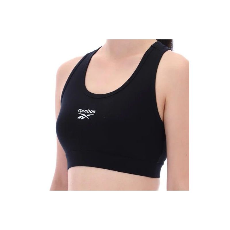 REEBOK PIPER SCOOP NECK LOGO BRA TOP Women