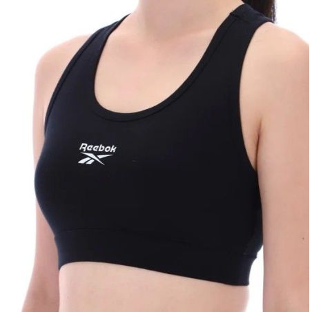 REEBOK PIPER SCOOP NECK LOGO BRA TOP Women