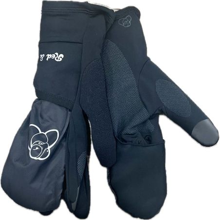 RED&FLY PRINTED RUNNING GLOVES WITH REMOVAL MITTEN
