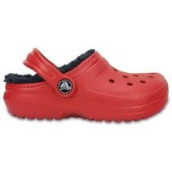CROCS CLASSIC LINED CLOG KIDS PEPPER/NAVY