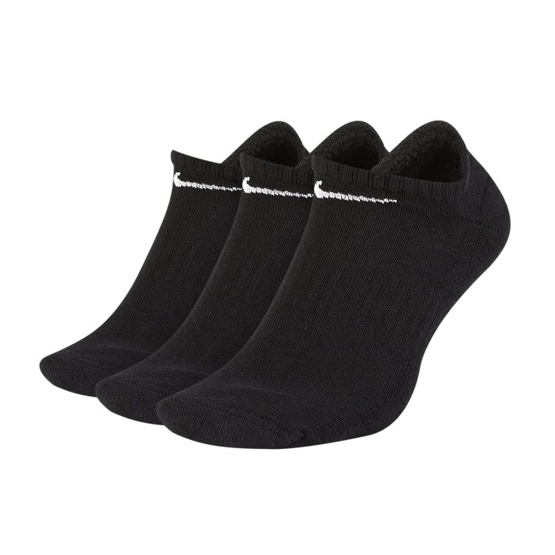 NIKE EVERYDAY COTTON CUSHIONED DRI-FIT BLACK SOCKS 3PCK