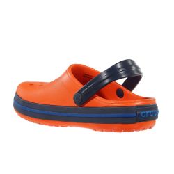 CROCS CROCBAND CLOG KIDS TANGERINE/NAVY