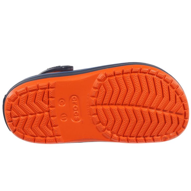 CROCS CROCBAND CLOG KIDS TANGERINE/NAVY