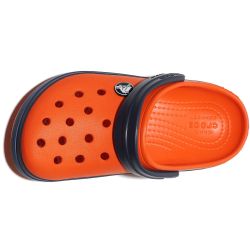 CROCS CROCBAND CLOG KIDS TANGERINE/NAVY