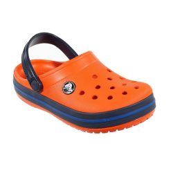 CROCS CROCBAND CLOG KIDS TANGERINE/NAVY