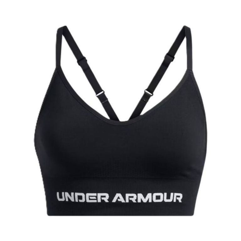 Under Armour Sujetador deportivo de sujeción baja y espalda cruzada para mujer