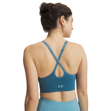 Under Armour Sujetador deportivo de sujeción baja y espalda cruzada