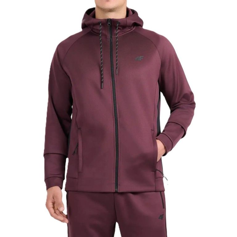 4F Sweatshirt FNK Hombre Burdeos/Negro | TotRunning
