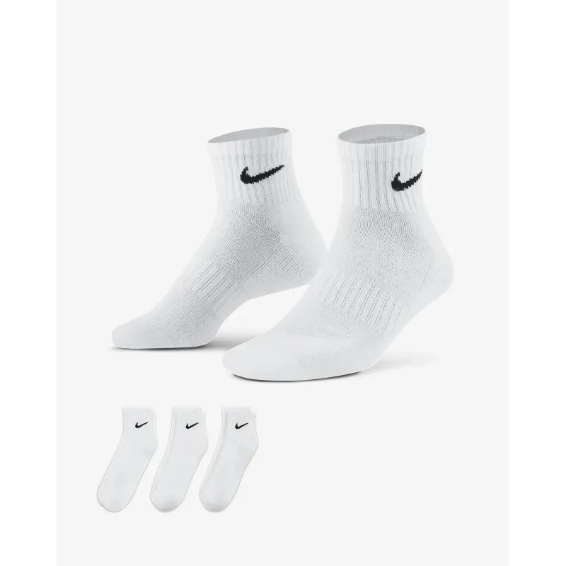 Calcetines Nike Everyday Cushioned 3 Pares Blanco Negro