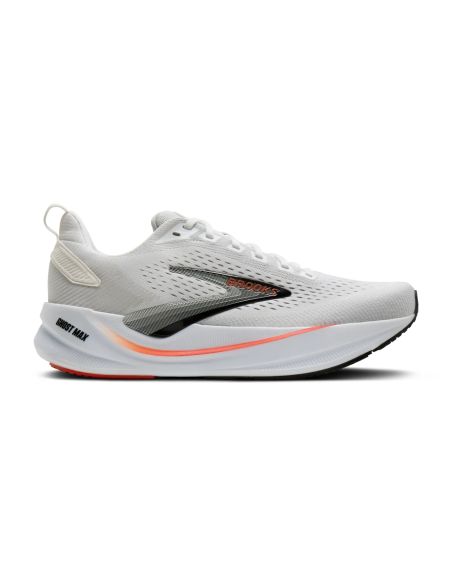 BROOKS Ghost Max 4 - Running Hombre Blanco/Rojo/Negro | TOTRUNNING