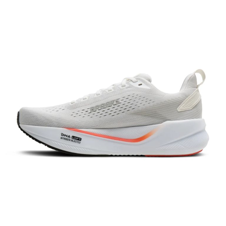 BROOKS Ghost Max 4 - Running Hombre Blanco/Rojo/Negro | TOTRUNNING