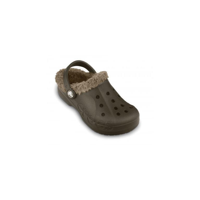 CROCS Baya Lined Kids Brown | Kids Clogs | TotRunning