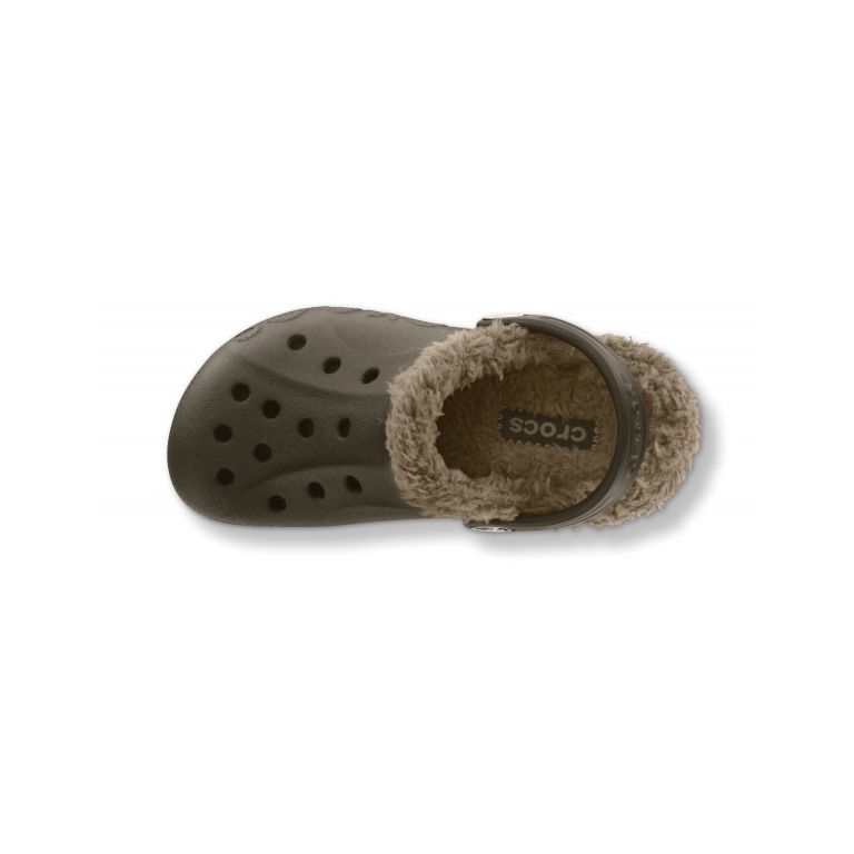 CROCS Baya Lined Kids Brown | Kids Clogs | TotRunning