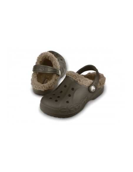 CROCS Baya Lined Kids Brown | Kids Clogs | TotRunning