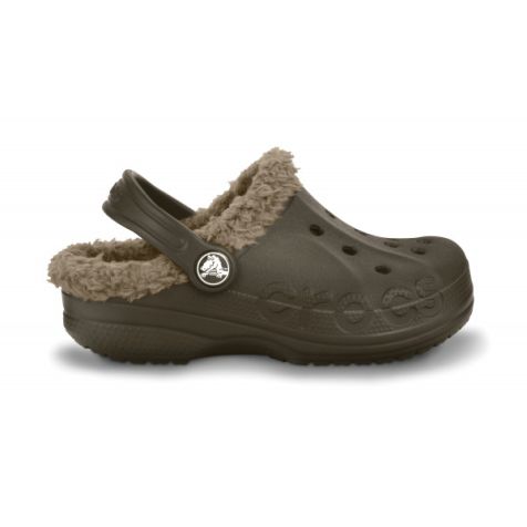 CROCS Baya Lined Kids Brown | Kids Clogs | TotRunning