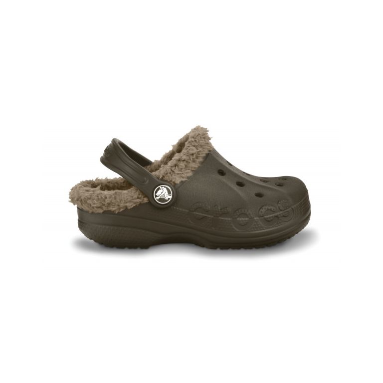 CROCS Baya Lined Kids Brown | Kids Clogs | TotRunning