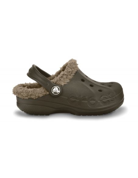 CROCS Baya Lined Kids Brown | Kids Clogs | TotRunning
