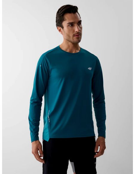 4F Camiseta ML Verde Azulado | Running Hombre | TotRunning