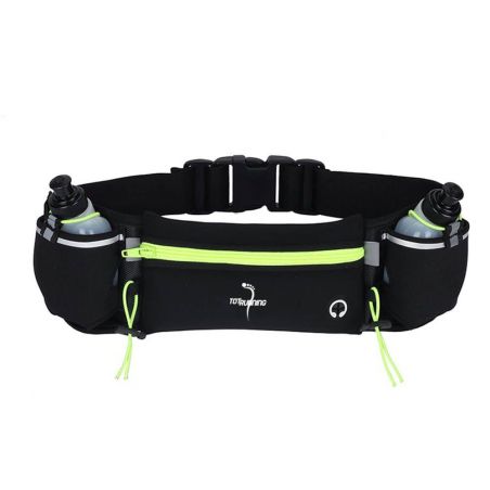 TOTRUNNING Running Belt with Hydration Bottles and Sports Waist Pack