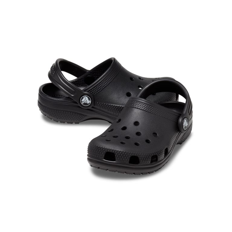 CROCS Classic Zueco Niño/a - Negro - Par en ángulo