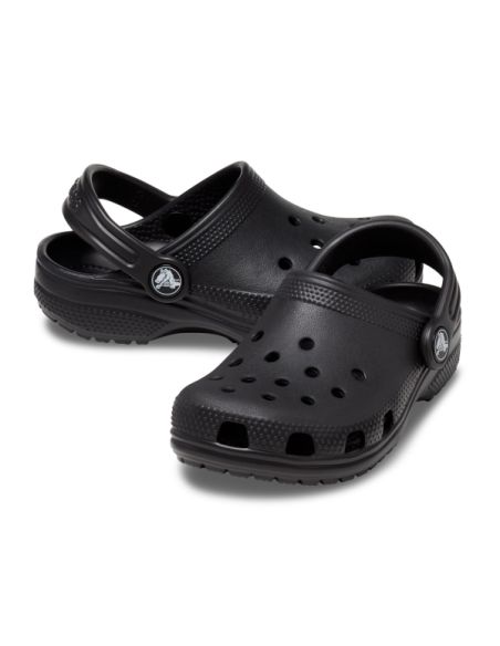CROCS Classic Zueco Niño/a - Negro - Par en ángulo