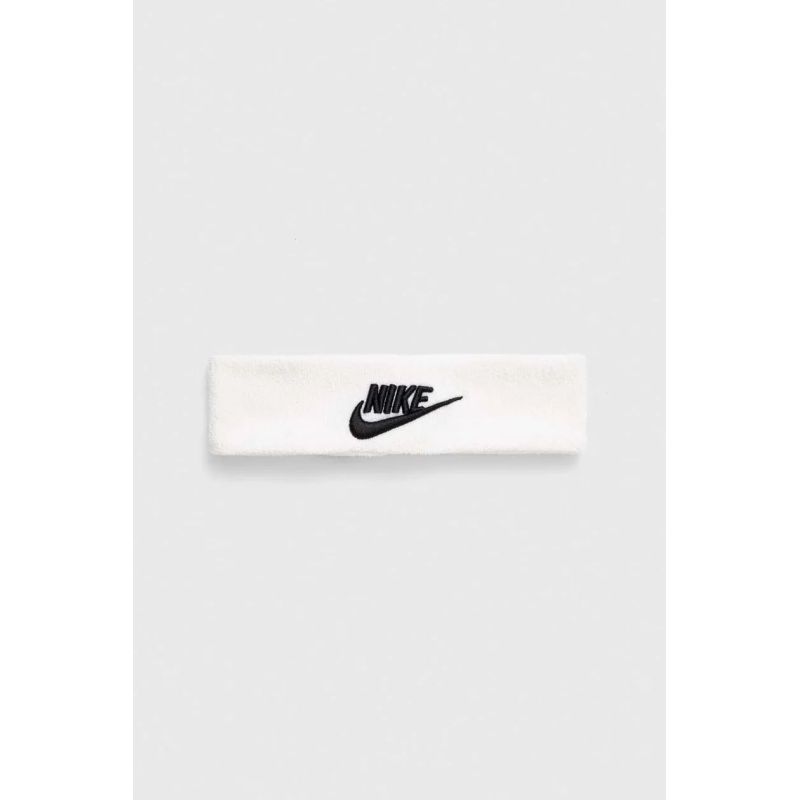 NIKE SWOOSH HEADBAND WHITE BLACK