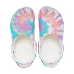 CROCS CLOG KIDS TIEDYE GRAPHIC FESCO MULTI