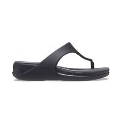 CROCS BOCA WEDGE FLIP WOMEN BLACK