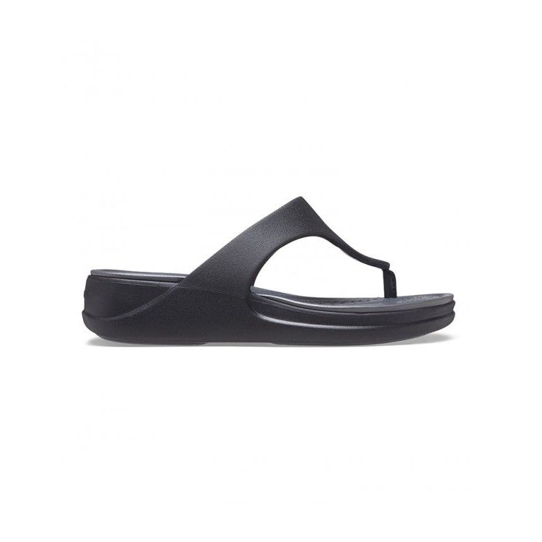 CROCS BOCA WEDGE FLIP WOMEN BLACK