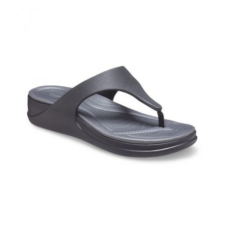 CROCS BOCA WEDGE FLIP WOMEN BLACK