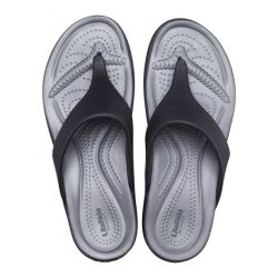 CROCS BOCA WEDGE FLIP WOMEN BLACK