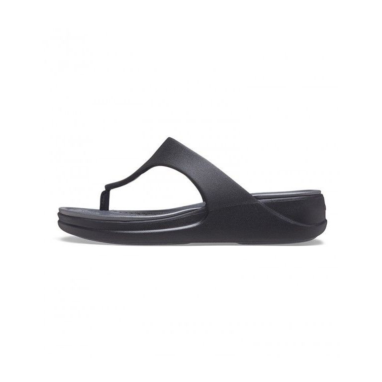 CROCS BOCA WEDGE FLIP WOMEN BLACK
