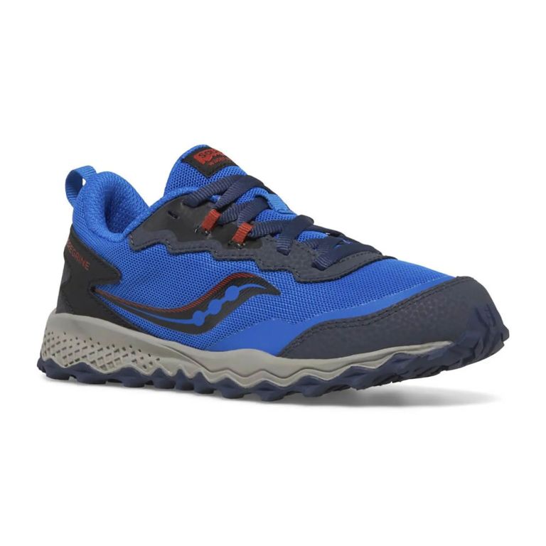 Saucony Peregrine Kids Blue/Black | Kids' Trail Shoes
