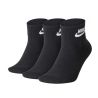 NIKE EVERYDAY ESSENTIAL ANKLE BLACK SOCKS 3PCK
