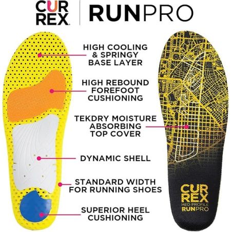 CURREX Plantillas Fascitis Plantar MED RUNPRO Naranja