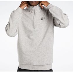 REEBOK SWEATSHIRT LEFT CHEST QUARTER ZIP MEN