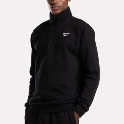 REEBOK SWEATSHIRT LEFT CHEST QUARTER ZIP MEN