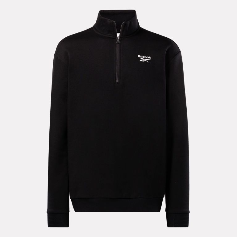 REEBOK SWEATSHIRT LEFT CHEST QUARTER ZIP MEN