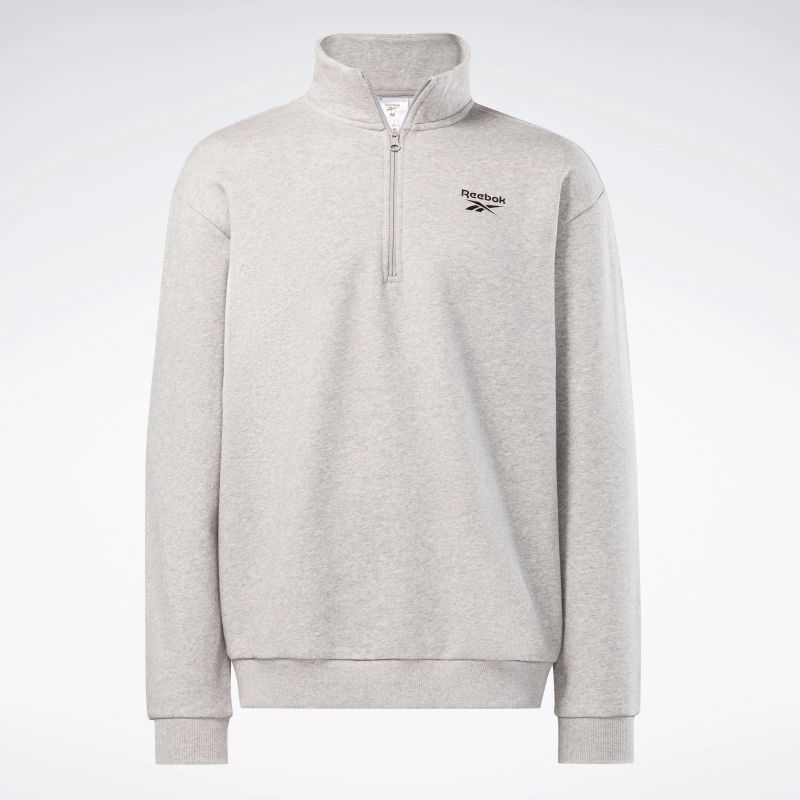 REEBOK SWEATSHIRT LEFT CHEST QUARTER ZIP MEN