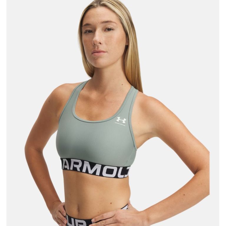 UNDER ARMOUR HEATGEAR MID BRANDED SPORT BRA Mujer
