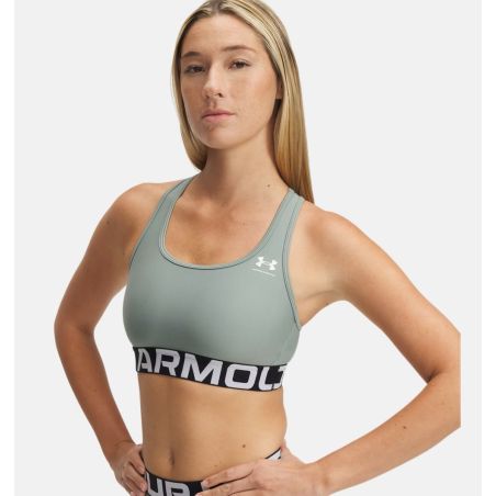 UNDER ARMOUR HEATGEAR MID BRANDED SPORT BRA Mujer