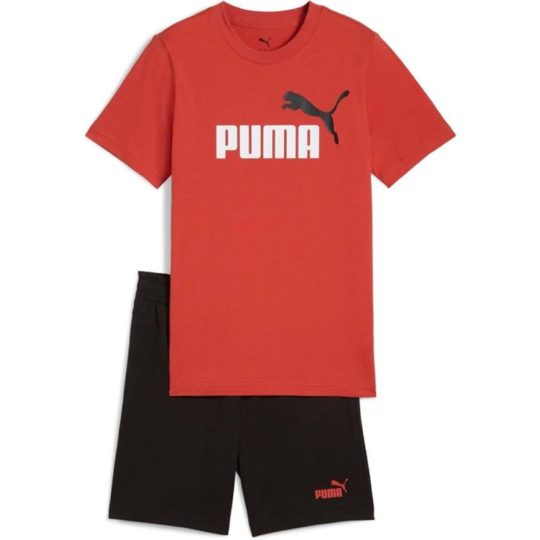 PUMA ESS 2 COLOR No.1 LOGO TEE AND SHORTS SET KIDS