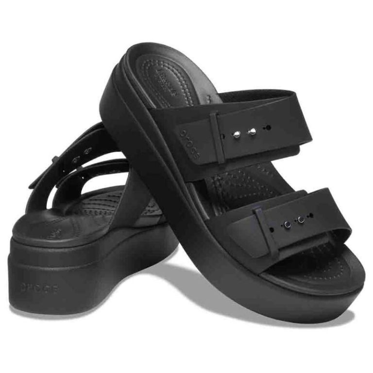 Crocs Brooklyn Buckle Low Wedge: Comfort with wedge style