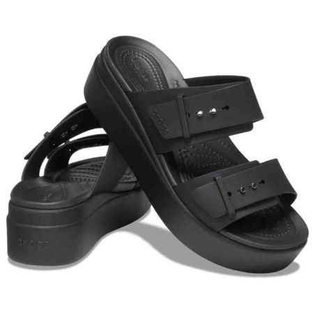 Crocs Brooklyn Buckle Low Wedge: Comfort with wedge style