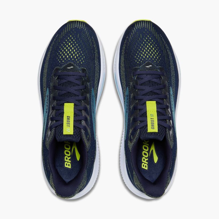 BROOKS Ghost 17 Men Navy/Lime | Running Shoes | TotRunning