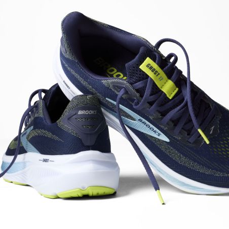 BROOKS Ghost 17 Men Navy/Lime | Running Shoes | TotRunning