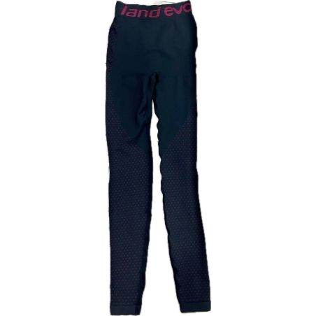 LAND WOMEN'S BLACK/FUCSIA LONG RUNNING TIGHTS